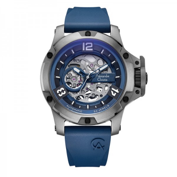 Alexandre Christie AC 6295 Navy Automatic Skeleton